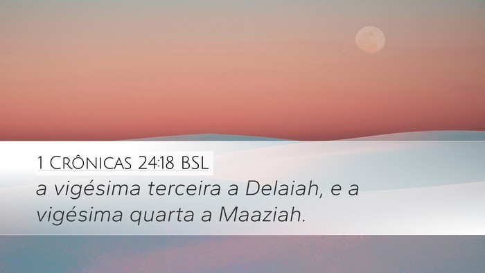 1 Crônicas 24:18 BSL Bible Verse Image