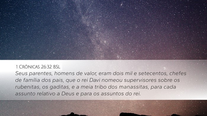 1 Crônicas 26:32 BSL Bible Verse Image