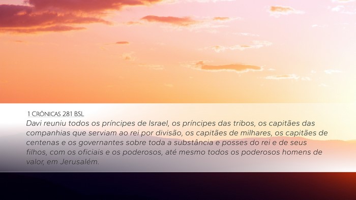 1 Crônicas 28:1 BSL Bible Verse Image