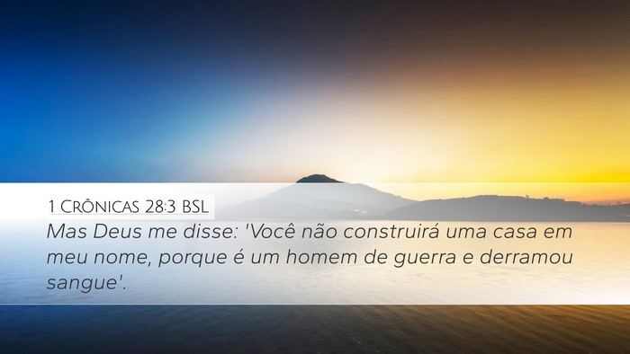1 Crônicas 28:3 BSL Bible Verse Image