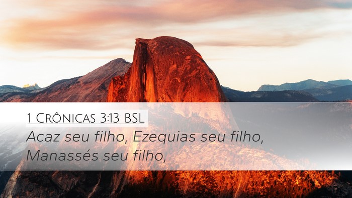 1 Crônicas 3:13 BSL Bible Verse Image