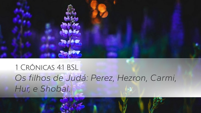 1 Crônicas 4:1 BSL Bible Verse Image