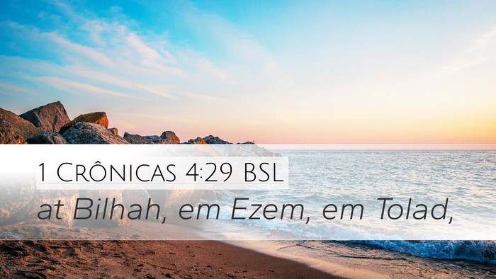 1 Crônicas 4:29 BSL Bible Verse Image