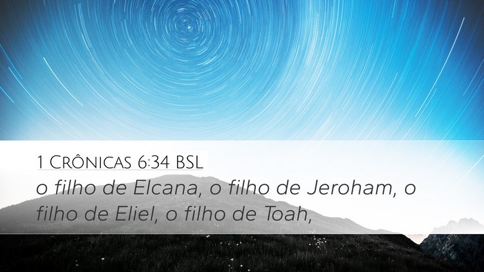 1 Crônicas 6:34 BSL Bible Verse Image