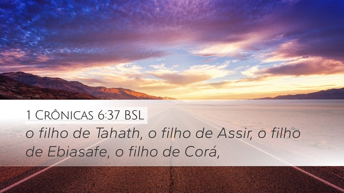 1 Crônicas 6:37 BSL Bible Verse Image
