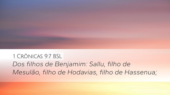 1 Crônicas 9:7 BSL Bible Verse Image