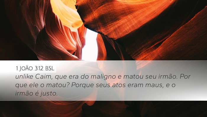 1 João 3:12 BSL Bible Verse Image