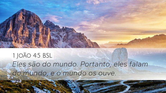 1 João 4:5 BSL Bible Verse Image