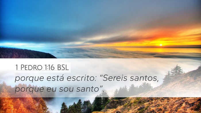 1 Pedro 1:16 BSL Bible Verse Image