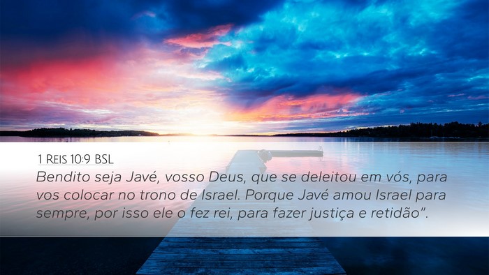 1 Reis 10:9 BSL Bible Verse Image