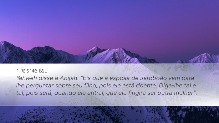 1 Reis 14:5 BSL Bible Verse Image