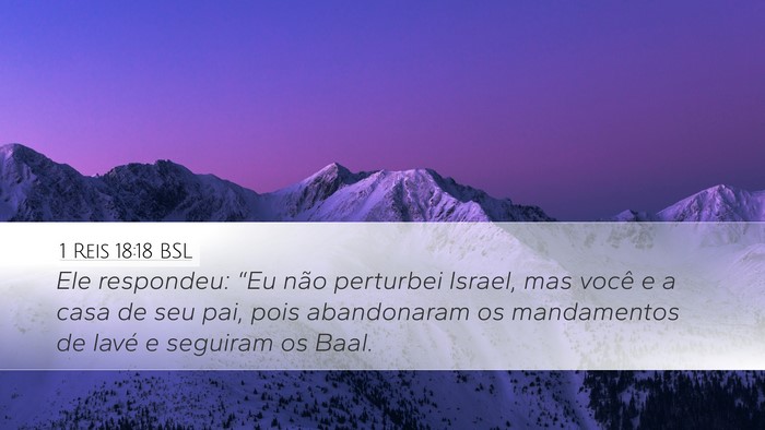 1 Reis 18:18 BSL Bible Verse Image