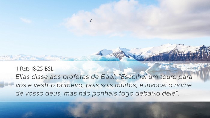 1 Reis 18:25 BSL Bible Verse Image