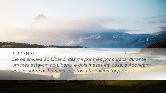 1 Reis 5:14 BSL Bible Verse Image
