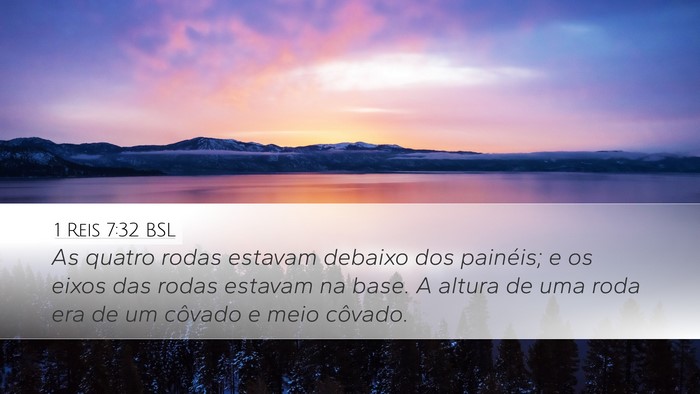 1 Reis 7:32 BSL Desktop Wallpaper - As quatro rodas estavam debaixo dos painéis; e - Desktop Bible Verse Wallpaper