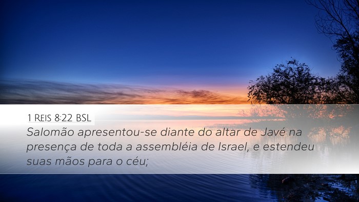 1 Reis 8:22 BSL Bible Verse Image