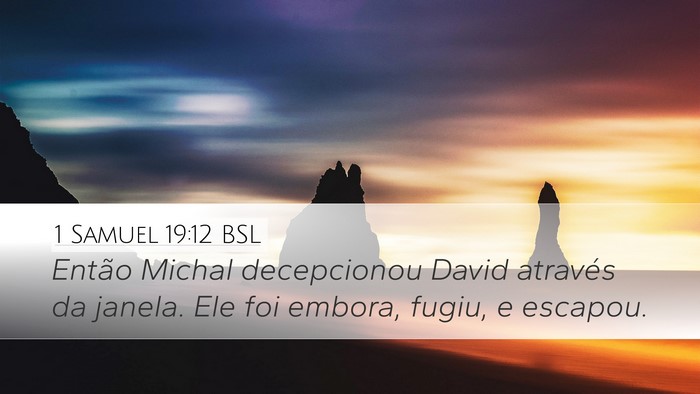 1 Samuel 19:12 BSL Bible Verse Image