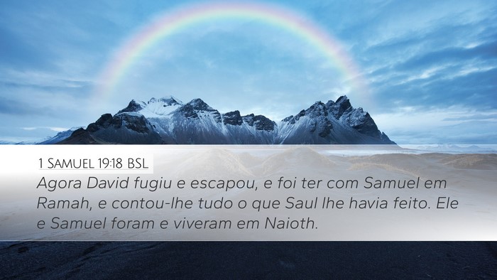 1 Samuel 19:18 BSL Bible Verse Image