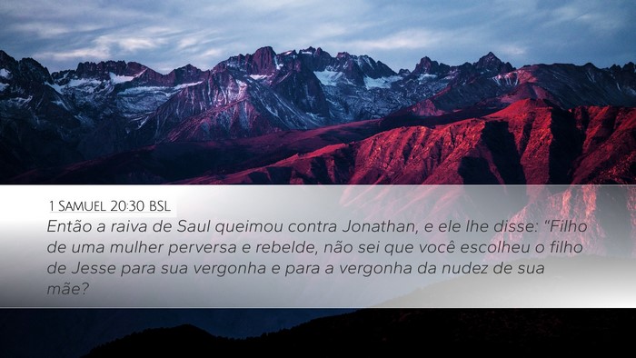 1 Samuel 20:30 BSL Bible Verse Image