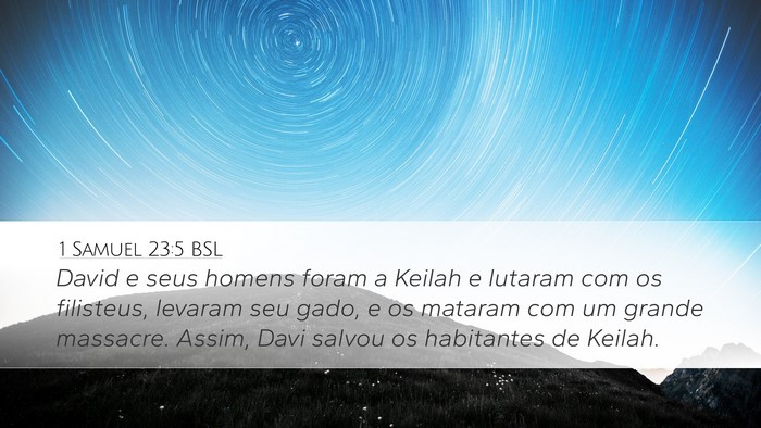 1 Samuel 23:5 BSL Bible Verse Image