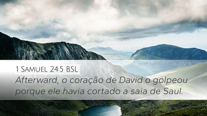 1 Samuel 24:5 BSL Desktop Wallpaper - Afterward, o coração de David o golpeou porque - Desktop Bible Verse Wallpaper