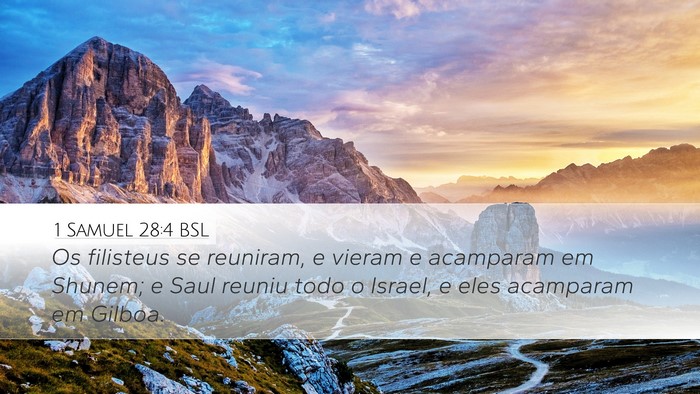 1 Samuel 28:4 BSL Bible Verse Image