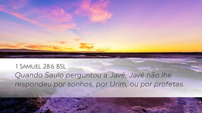 1 Samuel 28:6 BSL Bible Verse Image