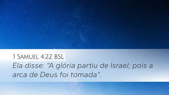 1 Samuel 4:22 BSL Bible Verse Image
