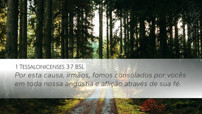 1 Tessalonicenses 3:7 BSL Bible Verse Image