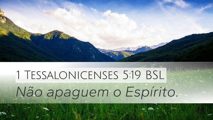 1 Tessalonicenses 5:19 BSL Bible Verse Image