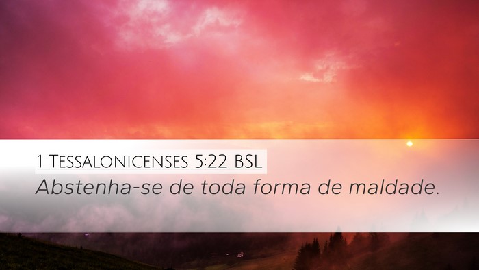 1 Tessalonicenses 5:22 BSL Bible Verse Image
