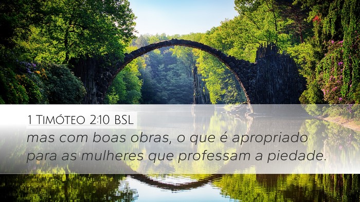 1 Timóteo 2:10 BSL Bible Verse Image