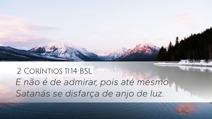 2 Coríntios 11:14 BSL Bible Verse Image