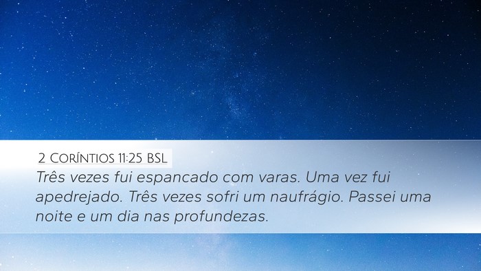 2 Coríntios 11:25 BSL Bible Verse Image