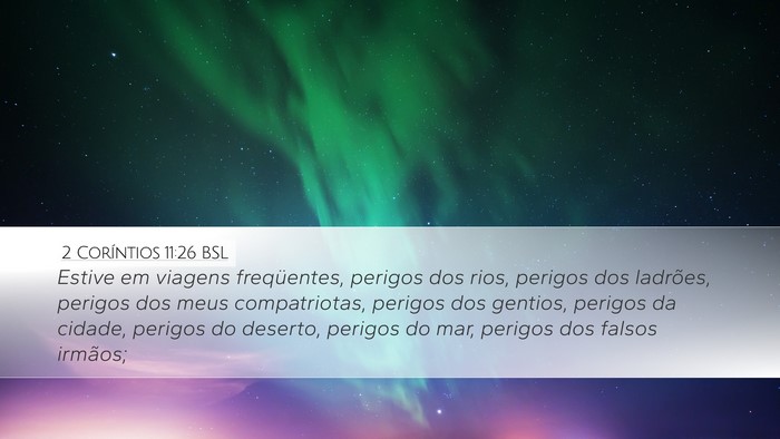 2 Coríntios 11:26 BSL Bible Verse Image