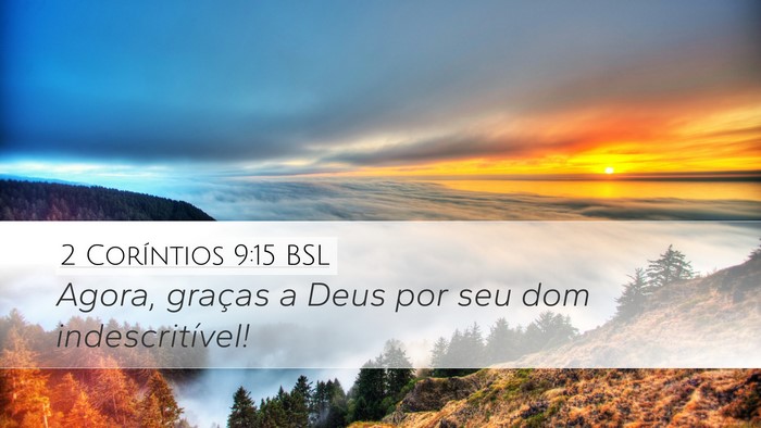 2 Coríntios 9:15 BSL Bible Verse Image