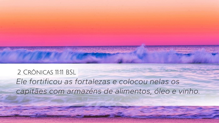 2 Crônicas 11:11 BSL Bible Verse Image