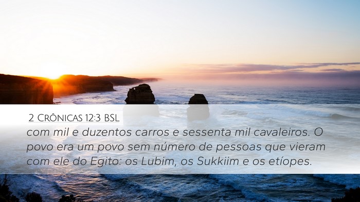 2 Crônicas 12:3 BSL Bible Verse Image