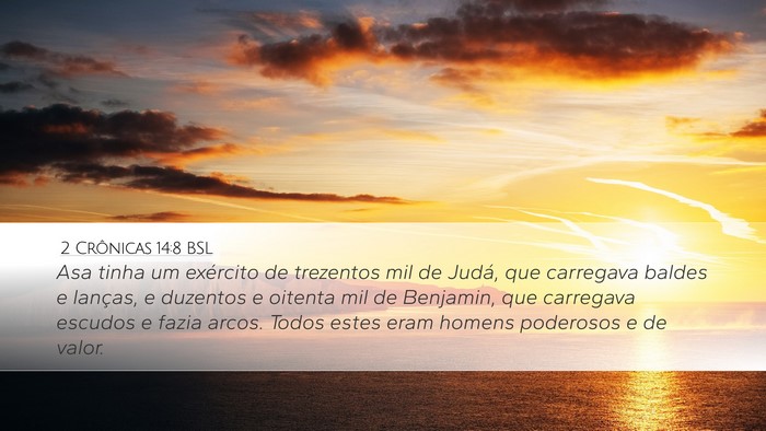 2 Crônicas 14:8 BSL Bible Verse Image