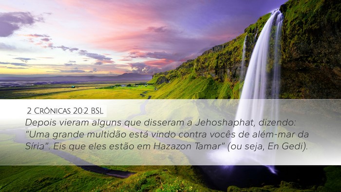 2 Crônicas 20:2 BSL Bible Verse Image
