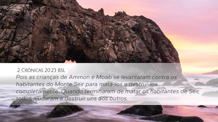 2 Crônicas 20:23 BSL Bible Verse Image