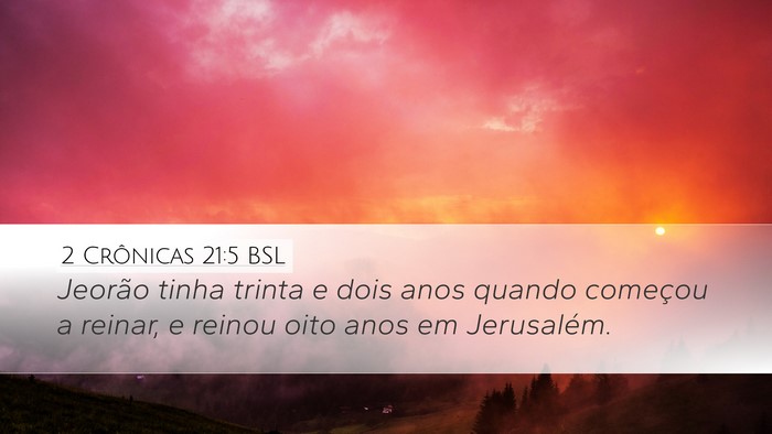 2 Crônicas 21:5 BSL Bible Verse Image