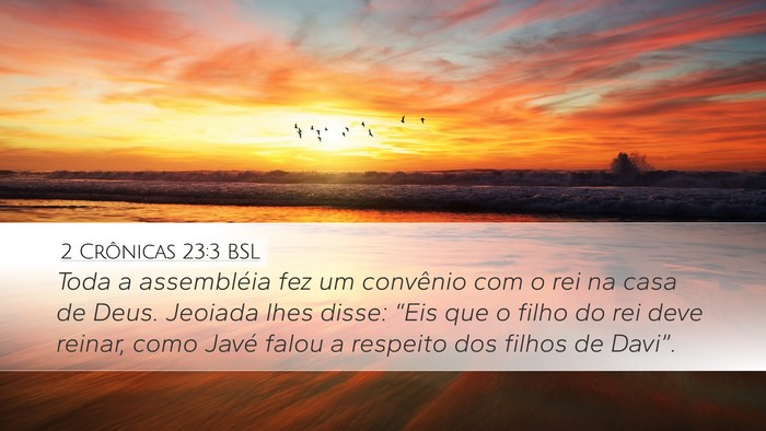 2 Crônicas 23:3 BSL Bible Verse Image