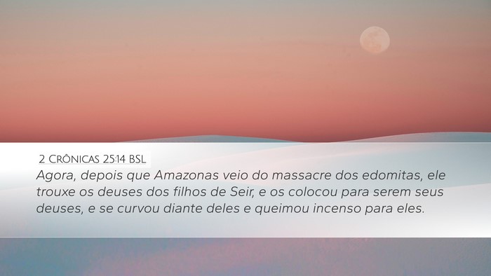 2 Crônicas 25:14 BSL Bible Verse Image