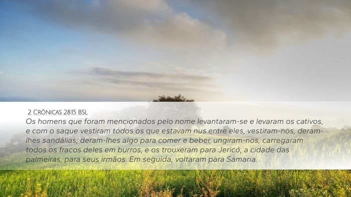 2 Crônicas 28:15 BSL Bible Verse Image