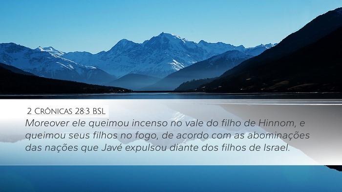 2 Crônicas 28:3 BSL Bible Verse Image