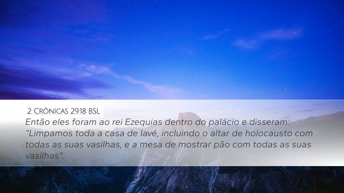 2 Crônicas 29:18 BSL Bible Verse Image