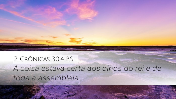 2 Crônicas 30:4 BSL Bible Verse Image