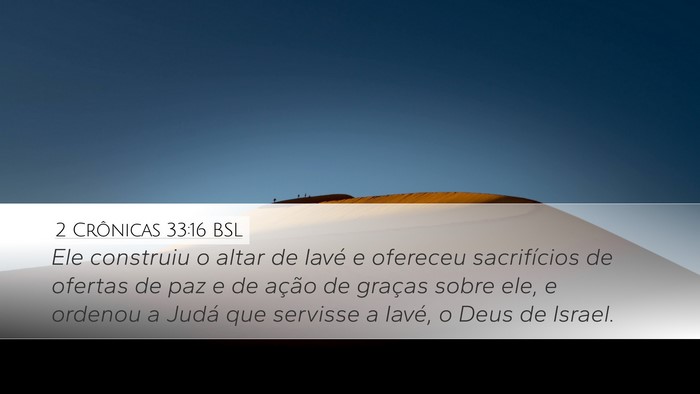 2 Crônicas 33:16 BSL Bible Verse Image