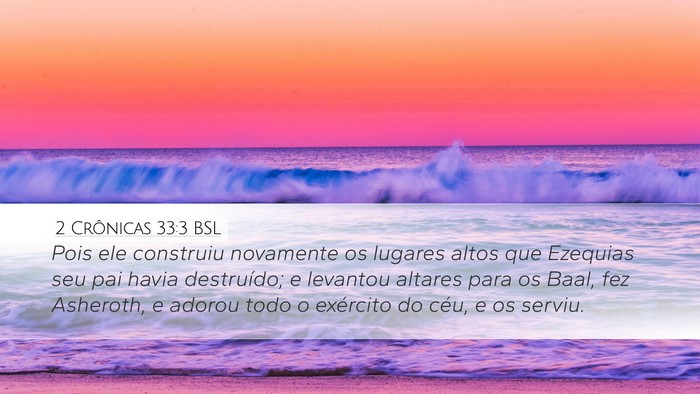 2 Crônicas 33:3 BSL Bible Verse Image